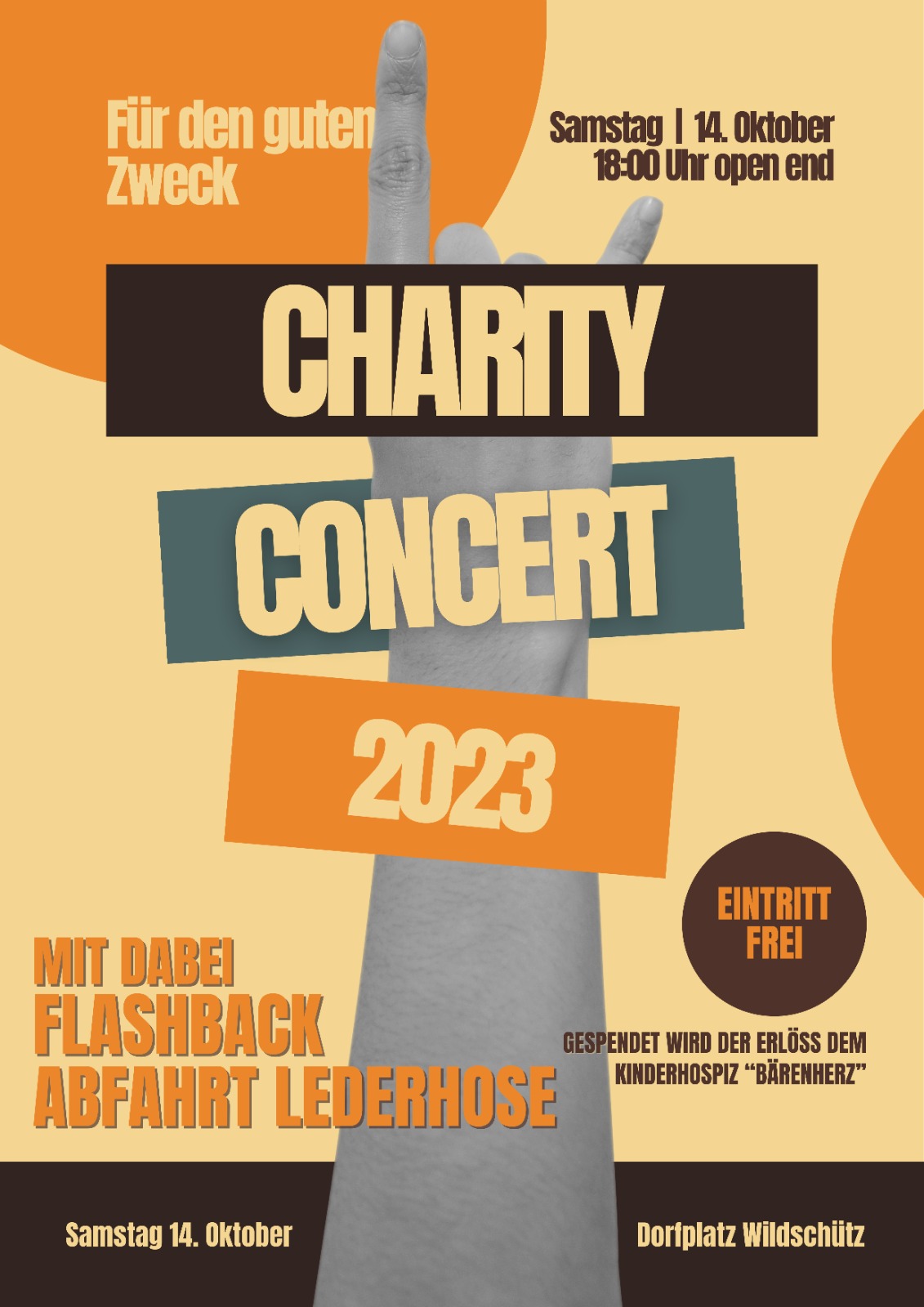 Charity Konzert Flashback und Abfahrt Lederhose